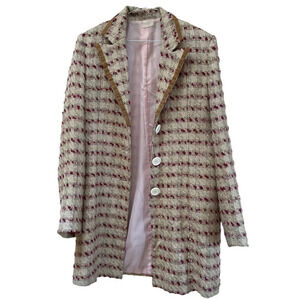 Y2K  tweed longline blazer / jacket